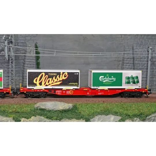 Trix_24509-Trix 24509 Set de 2 wagons porte-conteneurs, DB AG, "Carlsberg und Tuborg"