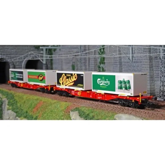 Trix_24509-Trix 24509 Set of 2 container wagons, DB AG, "Carlsberg und Tuborg"