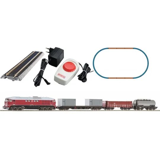 Piko_97935-Piko 97935 Analog Starter Set with BR130 CSD Locomotive and Freight Wagons