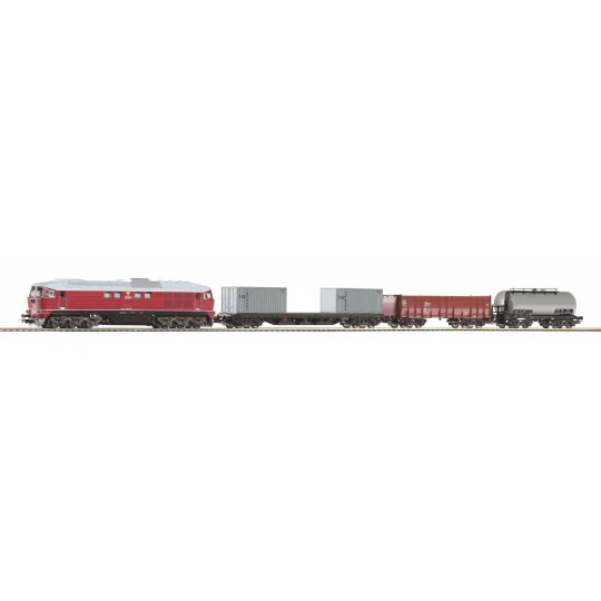 Piko 97935 Analog Starter Set with BR130 CSD Locomotive and Freight... Piko_97935-Piko 97935 Analog Starter Set with BR130 CSD Locomotive and Freight Wagons