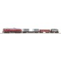 Piko_97935-Piko 97935 Analog Starter Set with BR130 CSD Locomotive and Freight Wagons