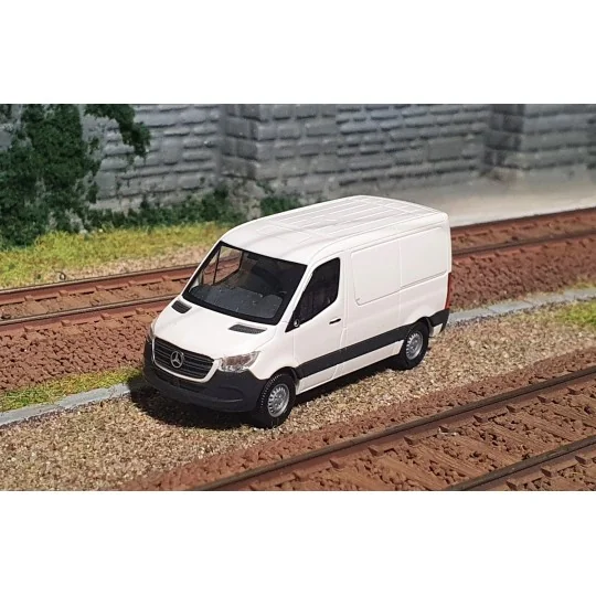 Busch_53400-Busch 53400 Fourgon Mercedes Sprinter, court, blanc