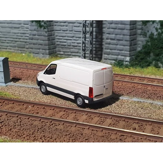 Busch_53400-Busch 53400 Fourgon Mercedes Sprinter, court, blanc