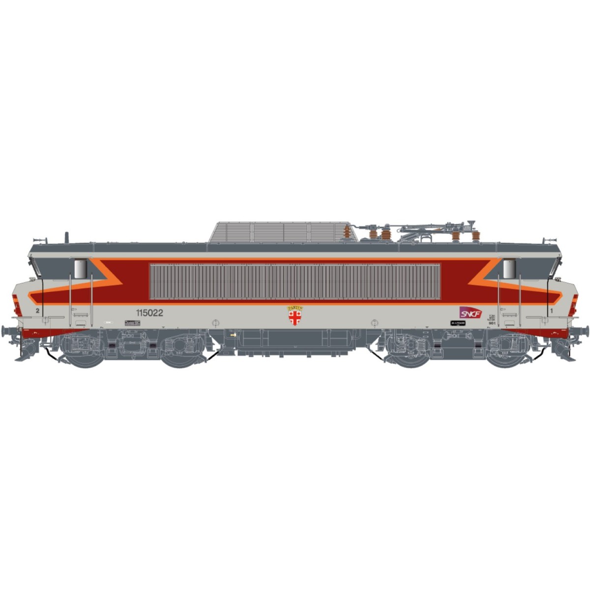 LS Models 10489 BB 15022 electric locomotive, SNCF, Arzens livery, ...