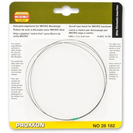 PRX-28182-Extremely narrow saw band (1.3mm) for tight spokes for MBS 240/E Proxxon