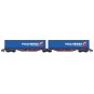 NW-204-REE Modeles NW204 Container wagon Sggmrss 90 TOUAX, SNCF, 2 MALHERBE carriages, N - 1/160