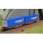 REE Modeles NW204 Wagon porte conteneurs Sggmrss 90 TOUAX, SNCF, 2 caisses MALHERBE, N - 1/160 Ree Modeles NW-204 - 1 NW-204-REE Modeles NW204 Wagon porte conteneurs Sggmrss 90 TOUAX, SNCF, 2 caisses MALHERBE, N - 1/160