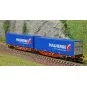 REE Modeles NW204 Wagon porte conteneurs Sggmrss 90 TOUAX, SNCF, 2 caisses MALHERBE, N - 1/160 Ree Modeles NW-204 - 3 NW-204-REE Modeles NW204 Wagon porte conteneurs Sggmrss 90 TOUAX, SNCF, 2 caisses MALHERBE, N - 1/160