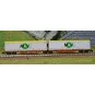 NW-209-REE Modeles NW209 Container wagon Sggmrss 90 TOUAX, SNCF, 2 carriages MOVE INTERNATIONAL, N - 1/160