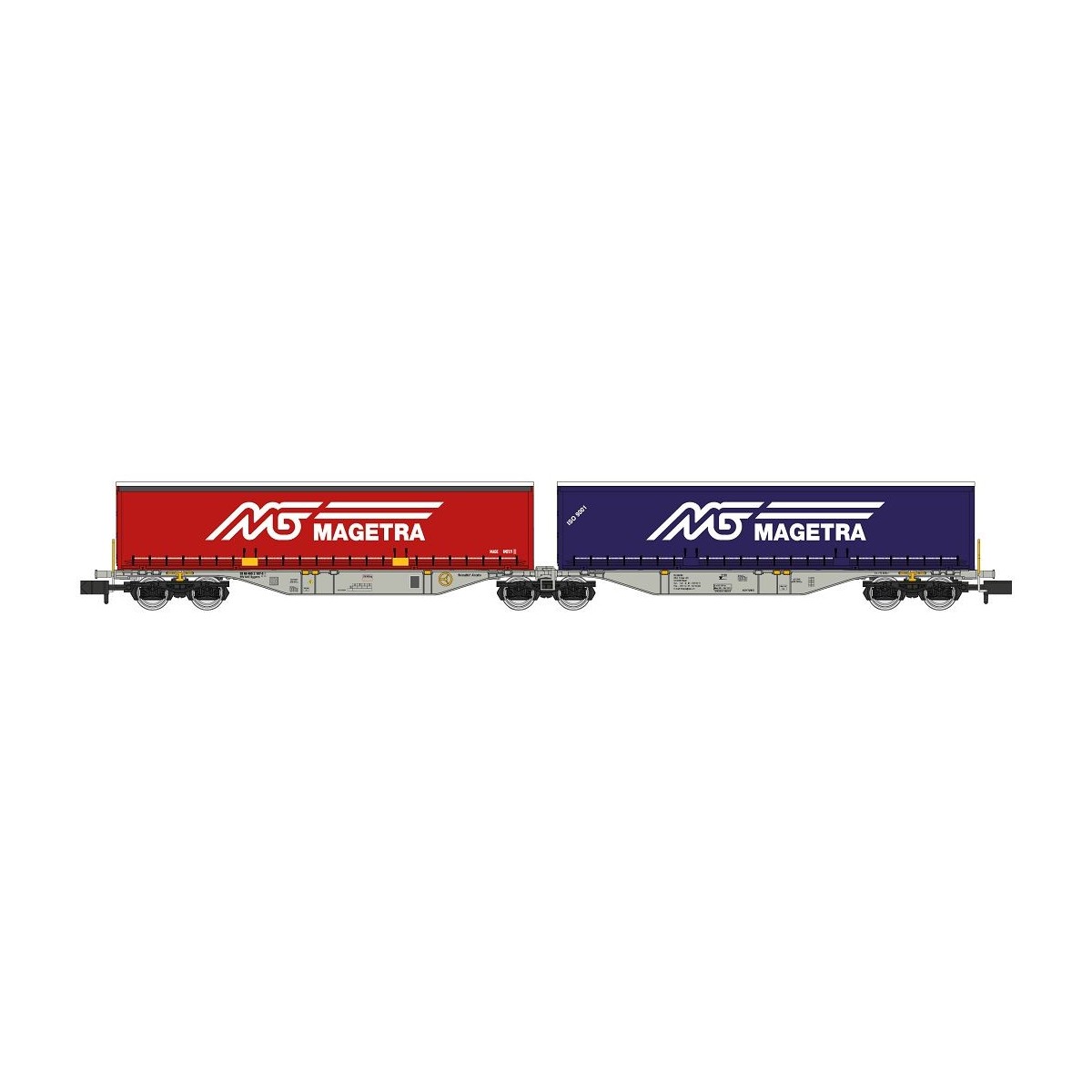 REE Modeles NW210 Container wagon Sggmrss 90 AEE, SNCF, 2 MAGETRA c...