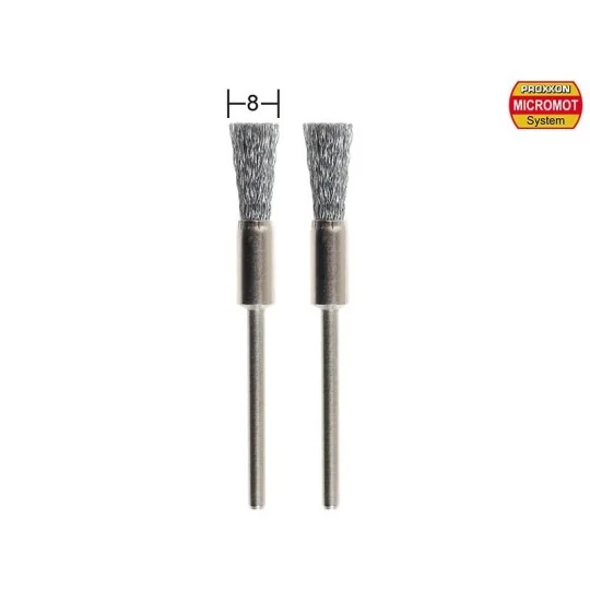 Brosses pinceaux en acier inoxydable Ø 8 mm (x2) Proxxon Proxxon PRX-28955 - 1 PRX-28955-Brosses pinceaux en acier inoxydable Ø 8 mm (x2) Proxxon - PRX-28955