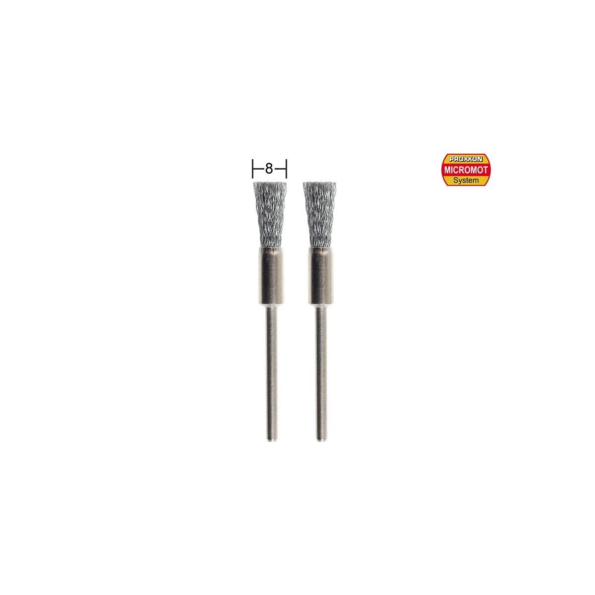 Proxxon Stainless Steel Paintbrushes Ø 8 mm (x2)