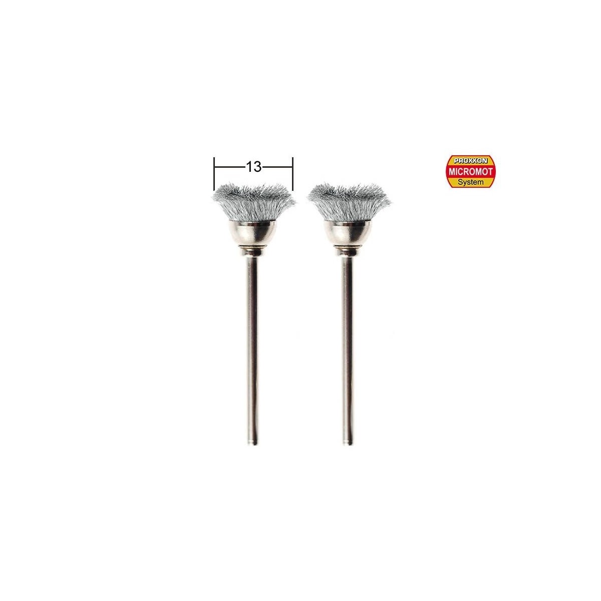 Proxxon round stainless steel paintbrushes Ø 13 mm (x2)
