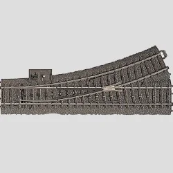 Marklin 24611 Right-to-left turnout 188.3mm R2 / 24.3° C track - Ma...