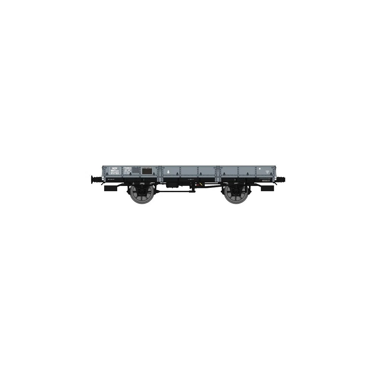 Ree Models WB603 OCEM 29 Flat Wagon, Gray MIDI PLM, NNTouw Lever Br...