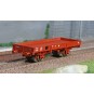 WB-606-Ree models WB606 OCEM 29 Flat Wagon, SNCF Red, Braked, Solid Wheels