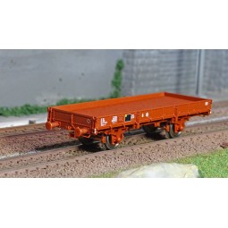 Ree modeles WB612 Wagon Plat OCEM 29, Brun UIC SNCF, NNTouw Freiné, Roues pleines Ree Modeles WB-612 - 1