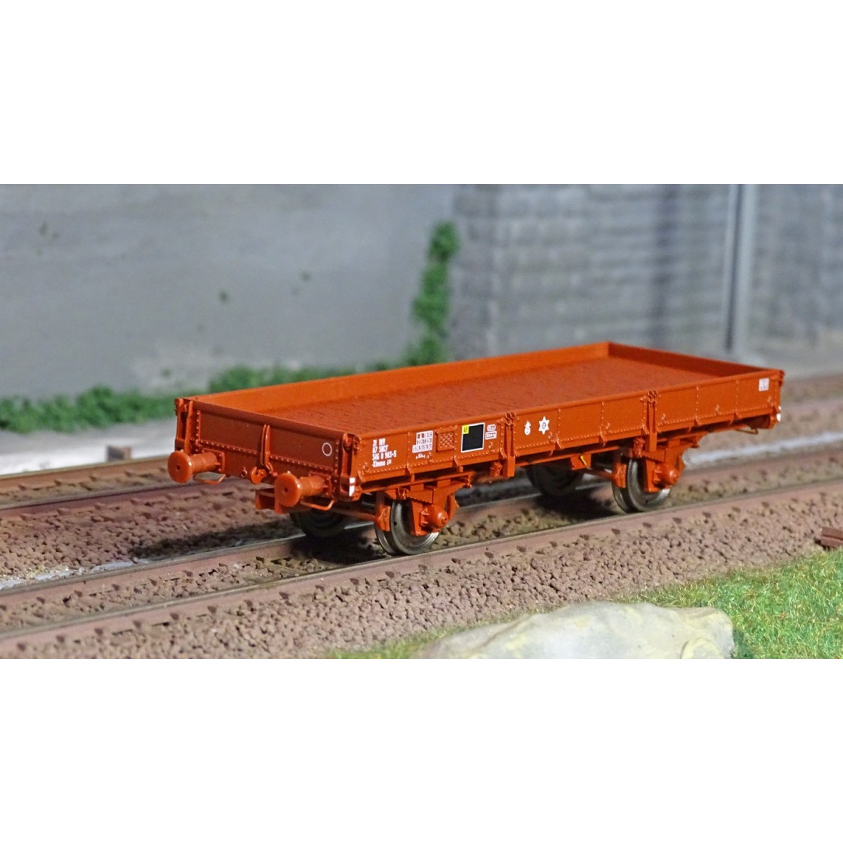 Ree modeles WB612 Wagon Plat OCEM 29, Brun UIC SNCF, NNTouw Freiné, Roues pleines Ree Modeles WB-612 - 1