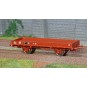 WB-612-Ree models WB612 OCEM 29 Flat Wagon, Brown UIC SNCF, NNTouw Braked, Solid Wheels