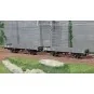 WB-600-Ree modeles WB600 Set de 2 wagons Plats OCEM 29, Gris PLM, NNTouw Frein à levier, Roues rayons