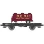 Ree Models WB644 UFR Mono-Port Wagon, Black, Spoked Wheels + CECI T... WB-644-Ree Models WB644 UFR Mono-Port Wagon, Black, Spoked Wheels + CECI Tank Trailer