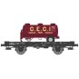 WB-644-Ree Models WB644 UFR Mono-Port Wagon, Black, Spoked Wheels + CECI Tank Trailer