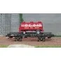 Ree Models WB644 UFR Mono-Port Wagon, Black, Spoked Wheels + CECI T... WB-644-Ree Models WB644 UFR Mono-Port Wagon, Black, Spoked Wheels + CECI Tank Trailer