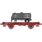 WB-645-Ree models WB645 UFR Single-Carrier Wagon, red, spoked wheels + Tank Trailer BOUGEY MONTREUIL
