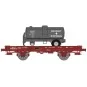 Ree models WB645 UFR Single-Carrier Wagon, red, spoked wheels + Tan... WB-645-Ree models WB645 UFR Single-Carrier Wagon, red, spoked wheels + Tank Trailer BOUGEY MONTREUIL