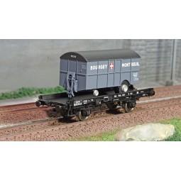Ree models WB647 UFR Mono-Portable Wagon, black, solid wheels + Van...