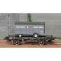 WB-647-Ree models WB647 UFR Mono-Portable Wagon, black, solid wheels + Van Trailer BOUGEY MONTREUIL