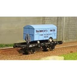 Ree models WB648 UFR Monoporter Wagon, black, solid wheels + Van Tr...