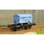 WB-648-Ree modeles WB648 Wagon UFR Mono-Porteur noir, roues pleines + Remorque Fourgon TRANSPORTS PAVESI