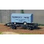 WB-648-Ree models WB648 UFR Monoporter Wagon, black, solid wheels + Van Trailer TRANSPORTS PAVESI