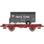 WB-649-Ree models WB649 UFR Monoport Wagon, red, spoked wheels + PARIS TURIN Van Trailer