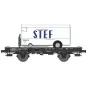 WB-651-Ree models WB651 UFR Mono-Porteur black wagon, solid wheels + STEF refrigerated trailer