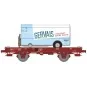 Ree modeles WB653 Wagon UFR Mono-Porteur brun UIC, roues pleines + Remorque Frigo GERVAIS Ree Modeles WB-653 - 3 WB-653-Ree modeles WB653 Wagon UFR Mono-Porteur brun UIC, roues pleines + Remorque Frigo GERVAIS