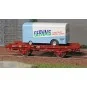 Ree models WB653 UFR Single-Carrier Wagon, brown UIC, solid wheels ... WB-653-Ree models WB653 UFR Single-Carrier Wagon, brown UIC, solid wheels + GERVAIS Refrigerated Trailer