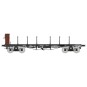 WB-544-Ree models WB544 Flat wagon TP, long stanchions and guardhouse, bogies, P.O