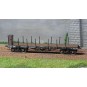 WB-545-Ree modeles WB545 Wagon Plat TP, ranchers longs et guérite, bogies, SNCF