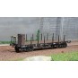 WB-546-Ree modeles WB546 Wagon Plat TP, ranchers longs et guérite, bogies, SNCF