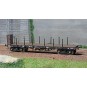 WB-546-Ree models WB546 Flat wagon TP, long stanchions and guardhouse, bogies, SNCF