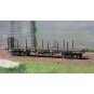 WB-546-Ree models WB546 Flat wagon TP, long stanchions and guardhouse, bogies, SNCF