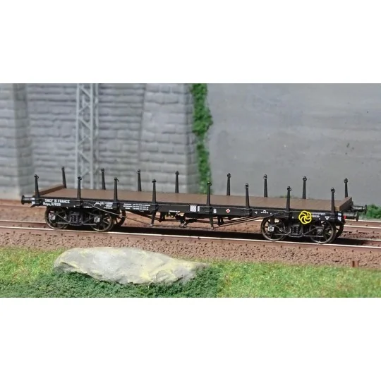 WB-547-Ree modeles WB547 Wagon Plat TP, ranchers courts, bogies, SNCF