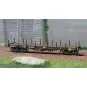 Ree models WB547 Flat Wagon TP, short stanchions, bogies, SNCF WB-547-Ree models WB547 Flat Wagon TP, short stanchions, bogies, SNCF