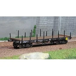 Ree models WB548 Flat Wagon TP, long/short stanchions, bogies, SNCF...