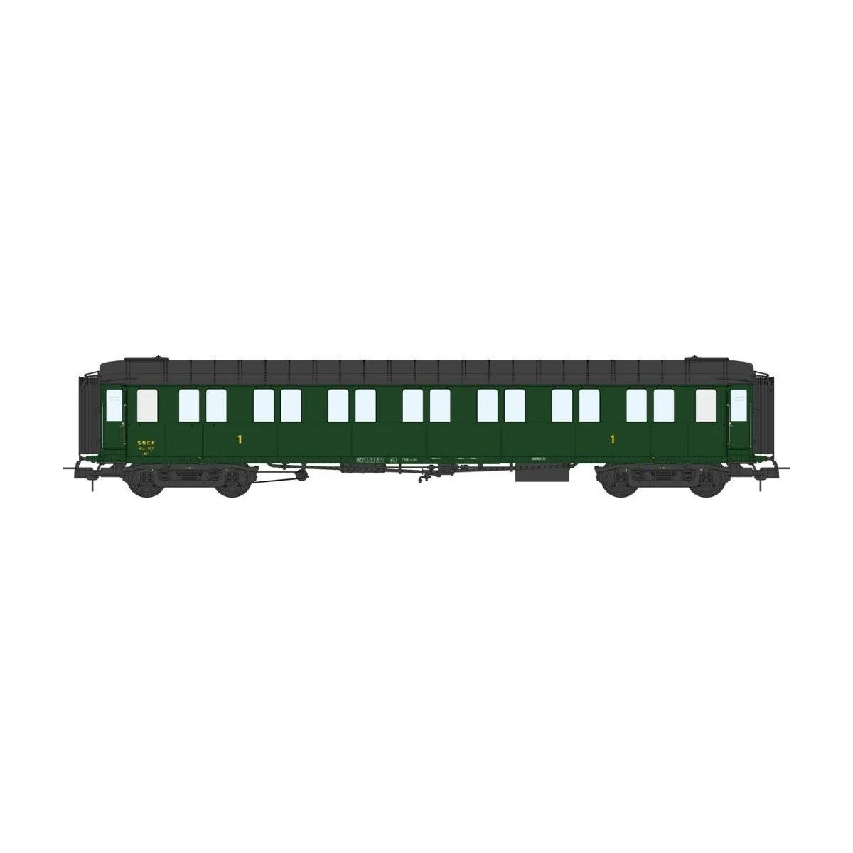Ree models VB425 Metallic passenger cars, ex-PLM, A7, green 306, ep...