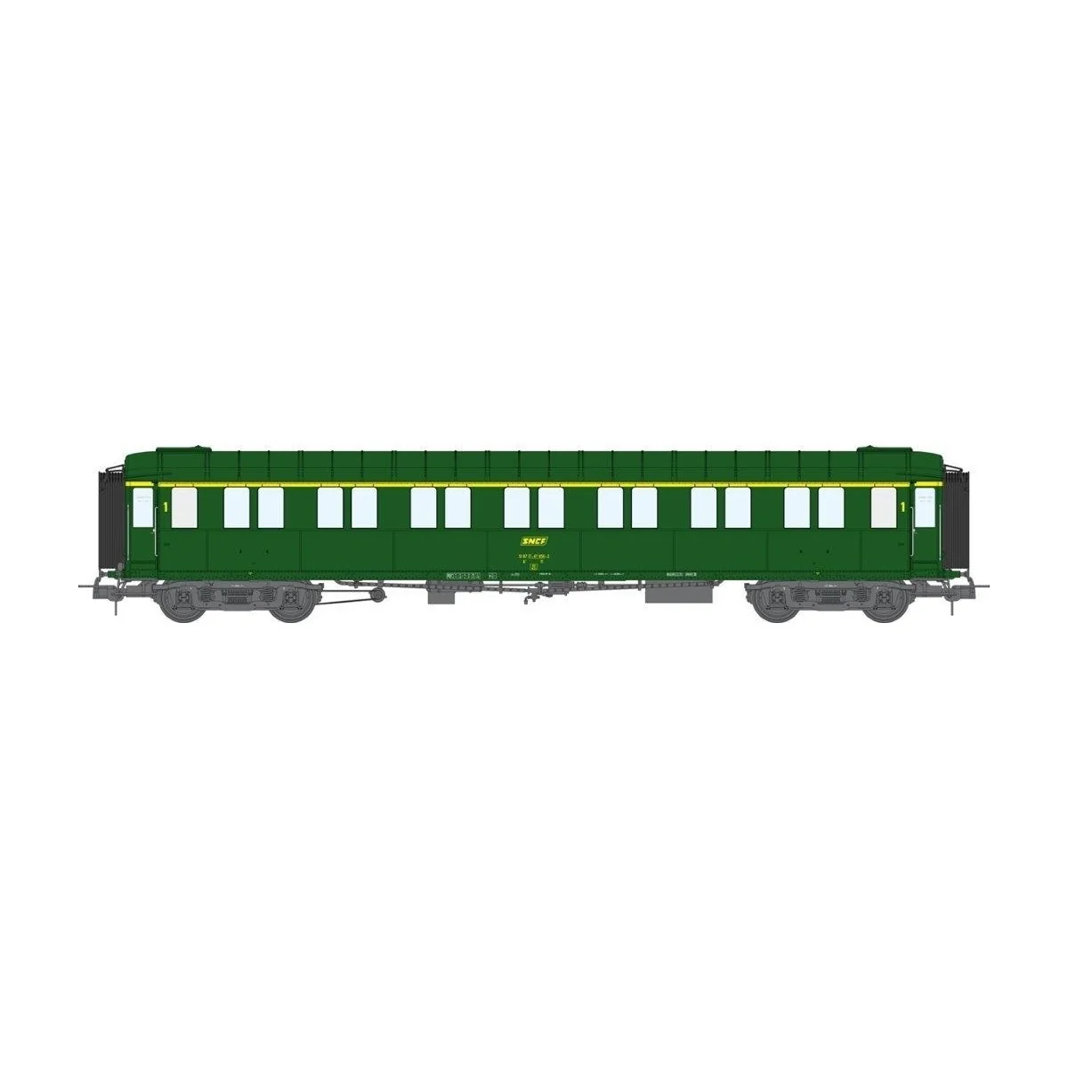 Ree models VB429 Metallic passenger cars, ex-PLM, A7, green 301, ep...