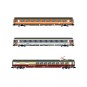 HN4390-Arnold HN4390 Set of 3 passenger cars, EuroCity "Mozart", DB restaurant / ÖBB 1st class / SNCF 1st class, N scale