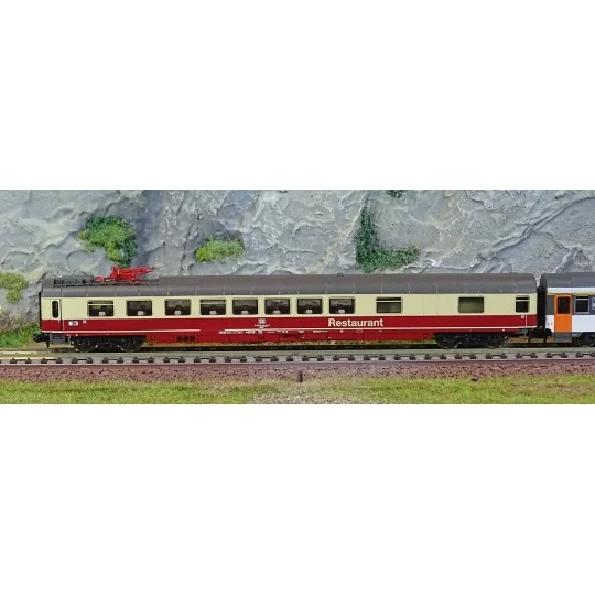 HN4390-Arnold HN4390 Set de 3 voitures voyageurs, EuroCity "Mozart", restaurant DB / 1ère classe ÖBB / 1ère classe SNCF, échelle N